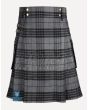 grey highlander kilt