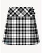 Scott Black and White Tartan Kilt For Women