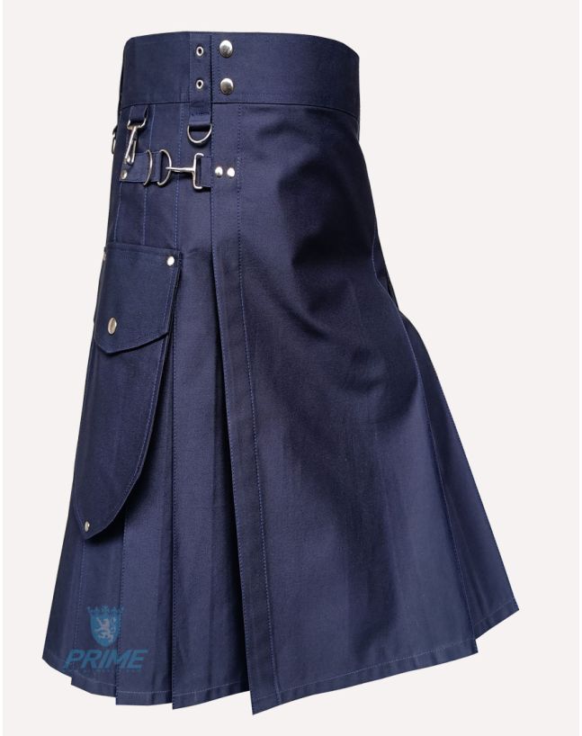 Black Fashion Utility Kilt