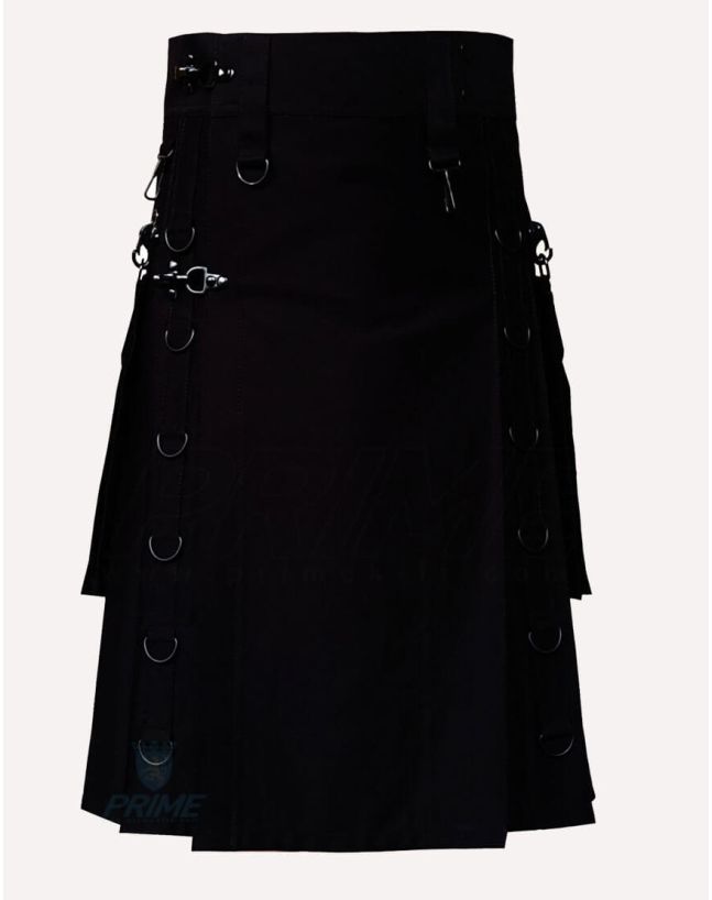 Black Hybrid Utility Gothic Kilt
