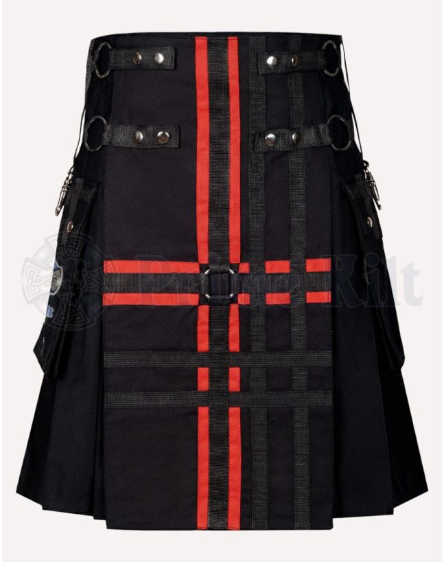 Black Utility Modern Kilt
