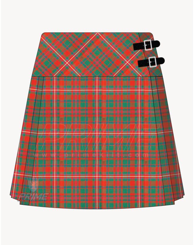 Mckinnor Red Ancient Tartan Kilt For Women