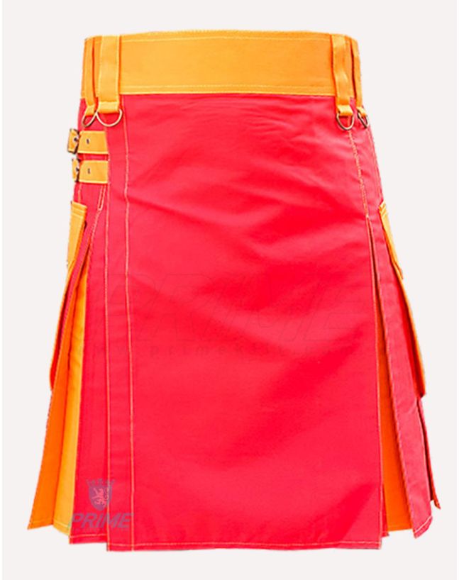 Red and Orange Hybrid Utility Kilt