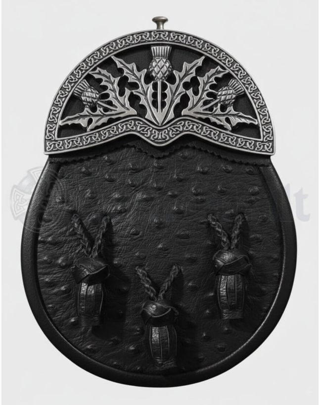 Sporran Black Leather