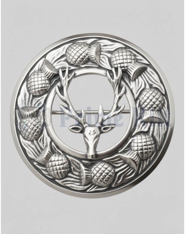 Stag Head Brooch