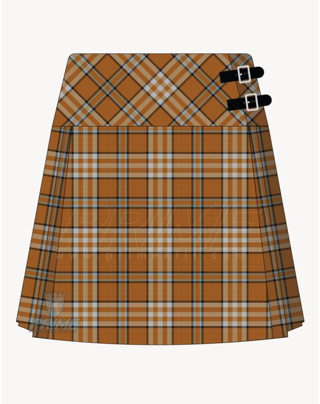 Tennessee Volunteer Orange Tartan Kilt For Women