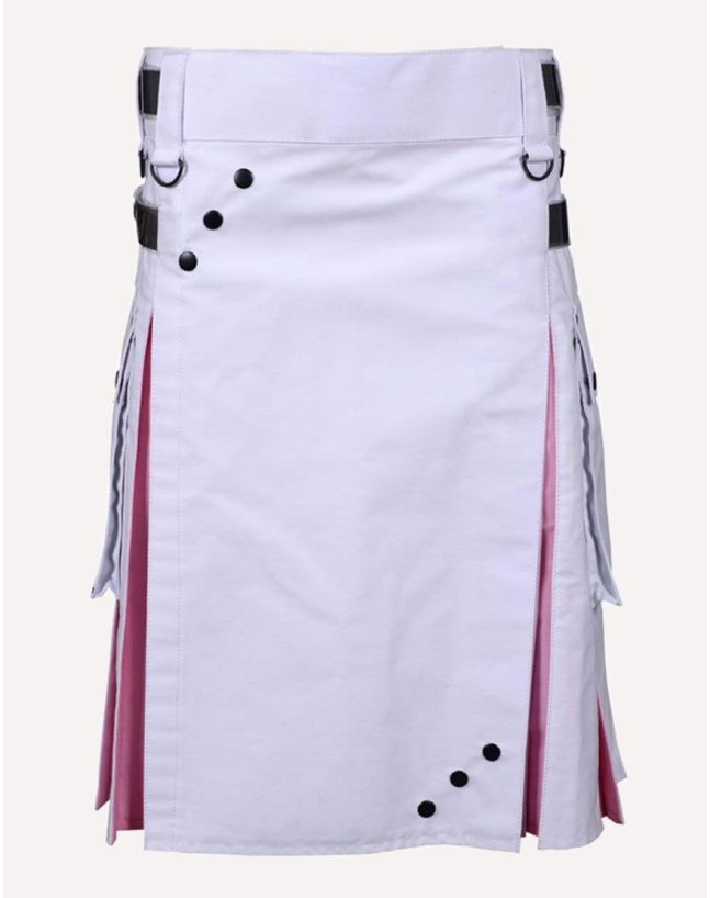 white and pink hybrid kilt