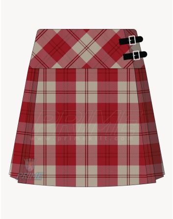 Alisa Red Tartan Kilt For Women