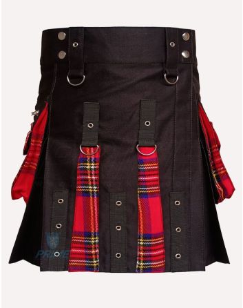 Black Box Plaited Utility Fashion Kilt for Women