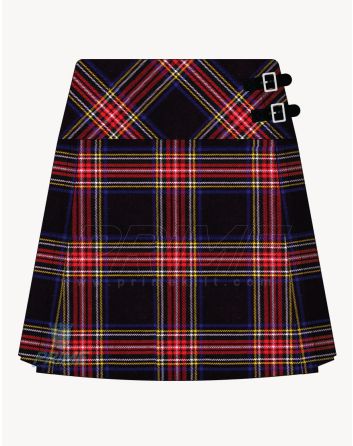 black stewart tartan skirt