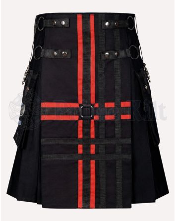 Black Utility Modern Kilt