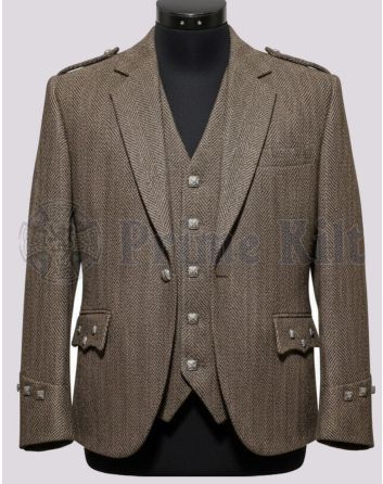 Brown Tweed Kilt Jacket