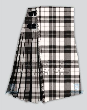 Erskine Black and White Tartan Kilt