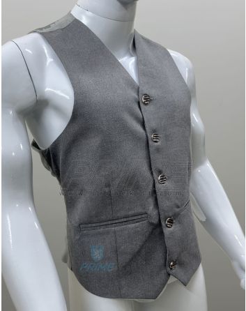 Gray Wool Kilt Vest