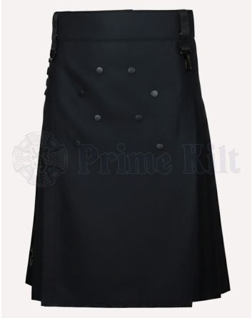 Mens Black Utility Kilt