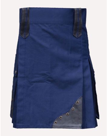 Modern Navy Blue Utility Kilt