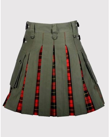 Olive Cotton Hybrid Utility Kilt