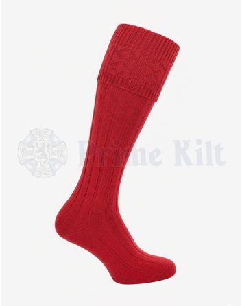 red kilt socks